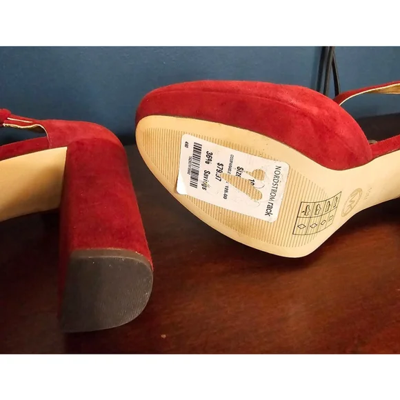 Michael Kors Burgundy Suede High Heels - Picture 7 of 8